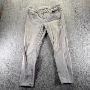 Seven7 Tummyless Jeans Womens 14 Gray Cotton Denim Skinny Leg Workwear Stretch